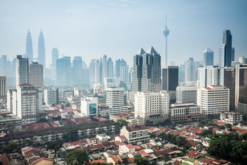 Naklejka premium Urban landscape of Kuala Lumpur,Malaysia