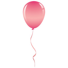 sweet pink cake balloon ribbon fantasy isolated vector