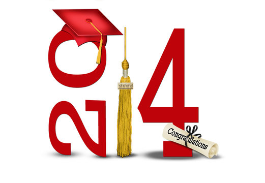 red graduation cap for 2014
