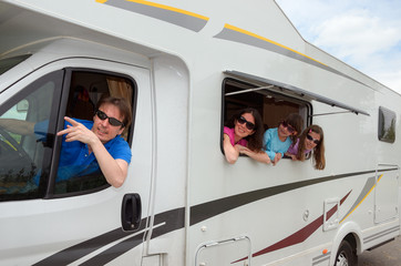 Family vacation, RV (motorhome) travel with kids