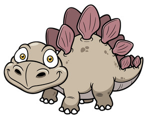 Vector illustration of Cartoon dinosaur