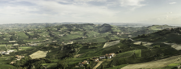 Veduta dall'alto delle Langhe