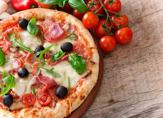 Delicious italian pizza
