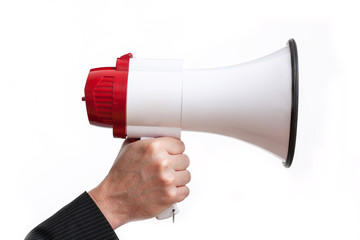 Megaphone held in hand