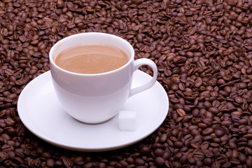 Cup  of coffee with milk
