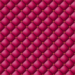 Button-tufted leather background.
