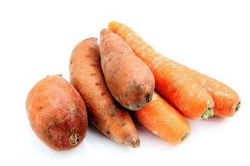 sweet potatoes and carrots