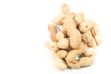 Peanuts isolated on white background