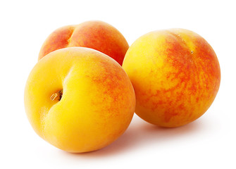 Three bright peach