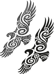 Maori tattoo pattern - Eagle