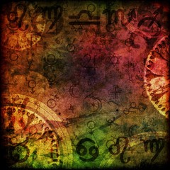 magic signs astrology background