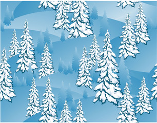 Obraz premium Winter seamless. Vector.