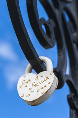 lock with a vow of love
