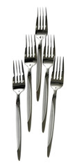 a set of forks isolated on white
