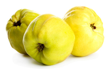 sweet quinces, isolated on white
