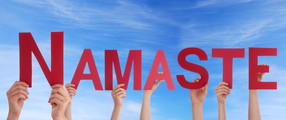 People Holding Namaste in the Sky