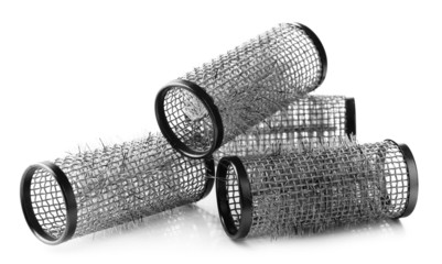 Curlers isolated on white