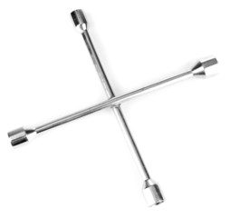 Wheel wrench isolated on white