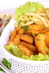 French fries and home potatoes