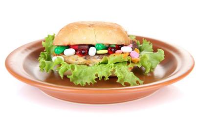 Conceptual image for nutritional care:assorted vitamins and