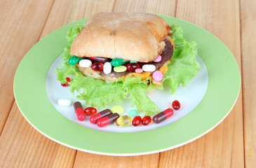 Conceptual image for nutritional care:assorted vitamins and