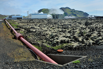 Iceland - geothermal district heating plant