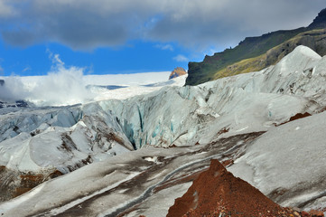 Iceland - Skaftafellsjökull  National park - Svinafell glacier