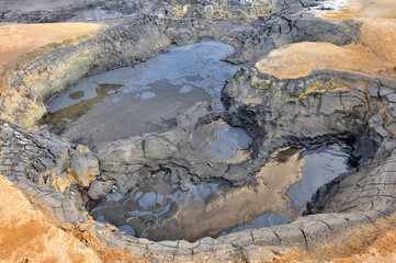 Iceland - colors of geothermal volcanic mudpools
