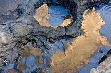 Iceland - colors of geothermal volcanic mudpools