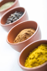 bowls of spices