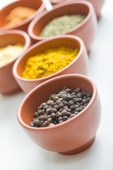 bowls of spices
