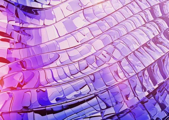 Rolgordijnen 3D rendered beautiful abstract glass purple background © 123dartist