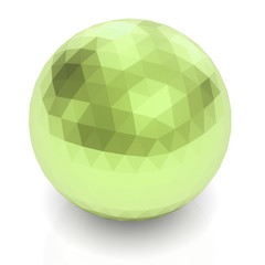 Abstract 3d sphere render isolated with clipping path
