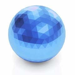 Abstract 3d sphere render isolated with clipping path