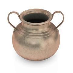 Bronze Pot isolated with clipping pat - HQ 3d render.
