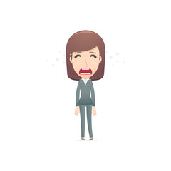 businesswoman in various poses for use in advertising,