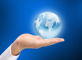  modern social buttons in  hand