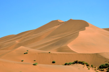 Fototapeta na wymiar Kumtag Desert in Piqan County,China