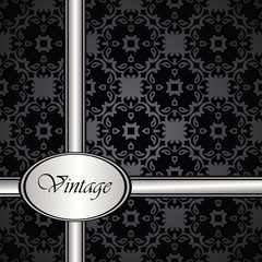Vintage seamless background in a black