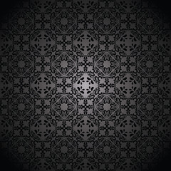 Vintage seamless wallpaper in a black