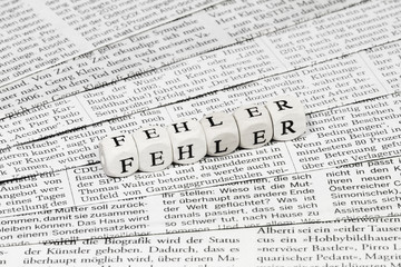 Obraz premium Schreibfehler