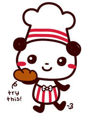 Cute Doodle Panda Chef