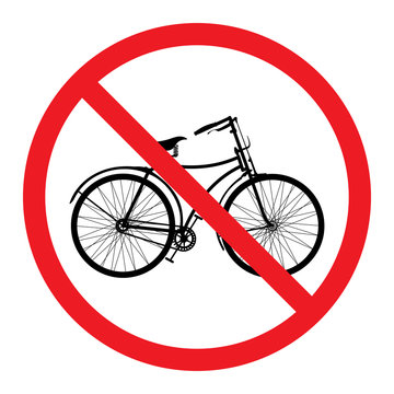 sign no bicycle