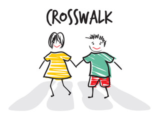 cross walk illustration