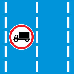 Truck Road Sign