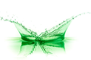 green liquid splash