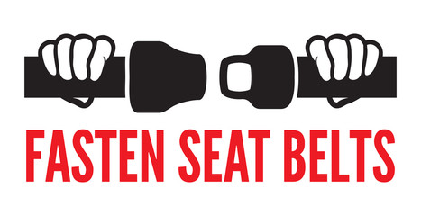 Fasten your seat belts icon - 56270747