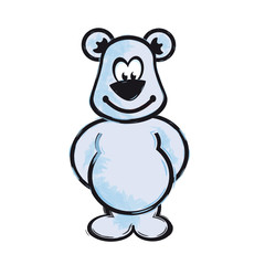 Eisbär lächelt steht freundlich AI EPS PDF