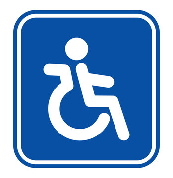 handicap or wheelchair person symbol