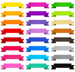 Fototapeta premium Collection of banners in each color, EPS 10